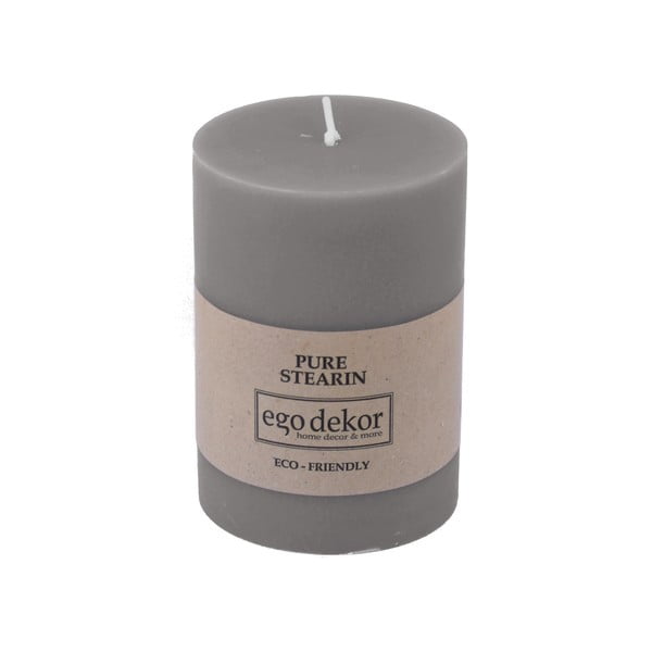Candela Friendly grigia, tempo di combustione 37 h Eco - Eco candles by Ego dekor