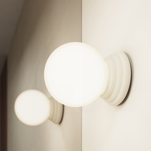 Lampada da parete beige in ceramica ø 12 cm Farsa – Sollux-image-3