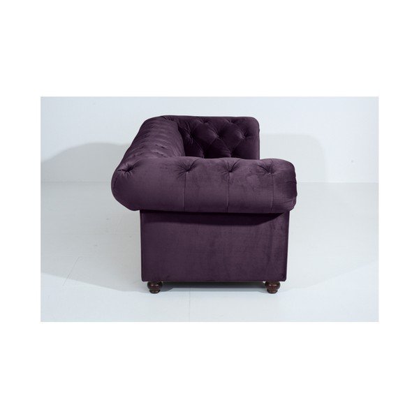 Divano Orleans in velluto viola, 216 cm - Max Winzer-image-3