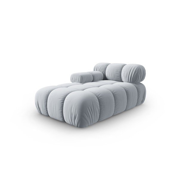 Poltrona in velluto azzurro (angolo sinistro) Bellis - Micadoni Home-image-3