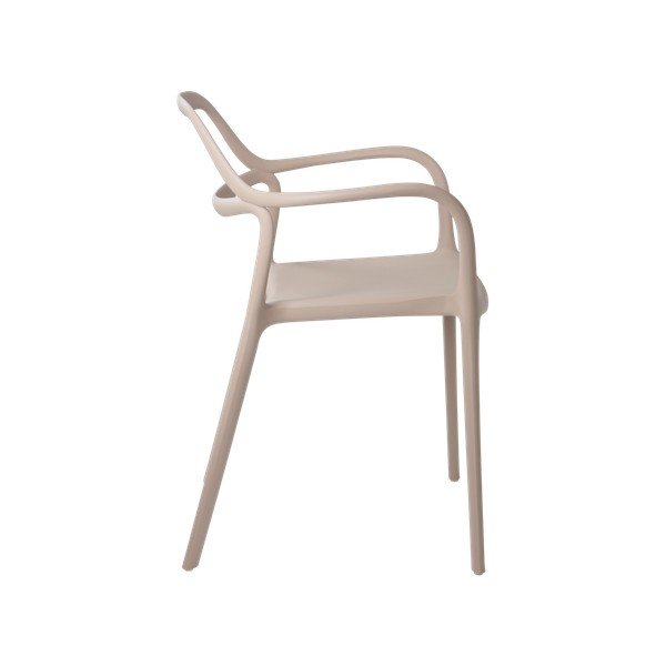 Sedie da pranzo in set beige in plastica con braccioli/impilabili 2 pz Karlaby – Jotex-image-4