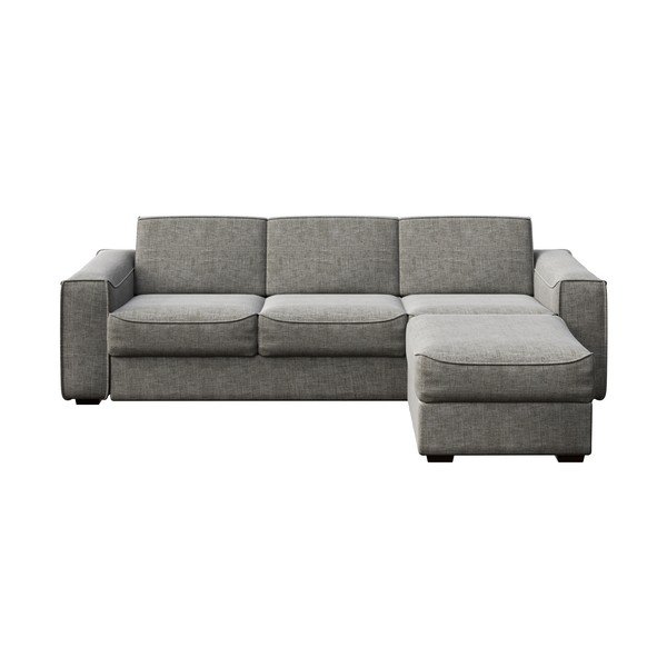 Divano letto Mesonica grigio, angolo destro, 308 cm Munro - MESONICA