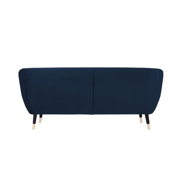 Divano blu scuro con gambe nere Benito, 188 cm - Mazzini Sofas-image-4