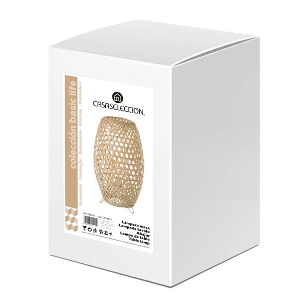 Lampada da tavolo in colore naturale con paralume in bambù (altezza 36 cm) Natural Way - Casa Selección-image-3