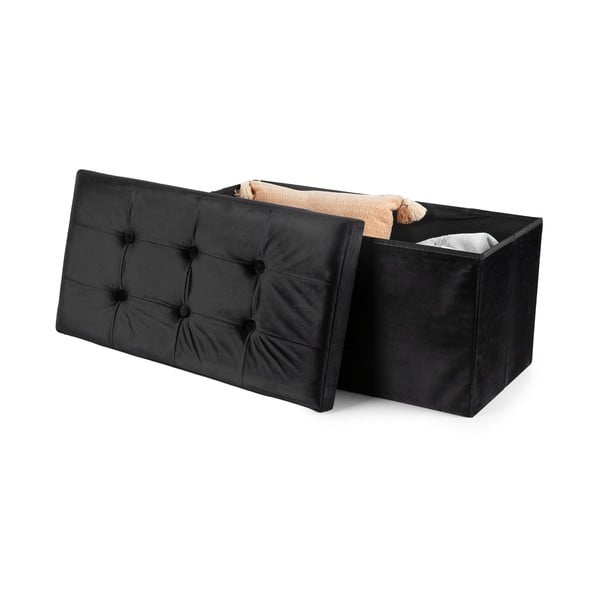 Sgabello in velluto nero - Compactor-image-2
