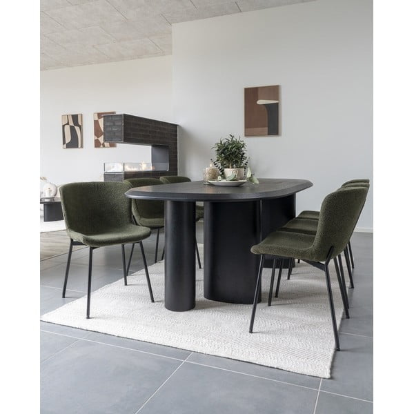 Tavolo da pranzo con piano effetto frassino 100x220 cm Tirano - House Nordic-image-2