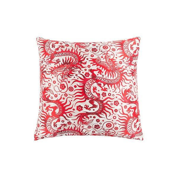 Cuscino rosso e bianco Joan, 45 x 45 cm - White Label