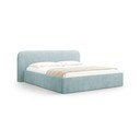 Letto matrimoniale imbottito color menta con contenitore e rete inclusi 200x200 cm Elizabeth – Micadoni 