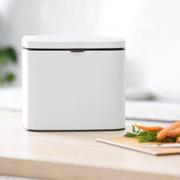 Bidone per l'umido bianco 4 l Essentials – Ladelle-image-3