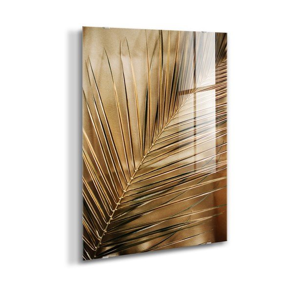 Dipinto stampato dipinto su vetro 80x120 cm Gold Palm  – Styler-image-4