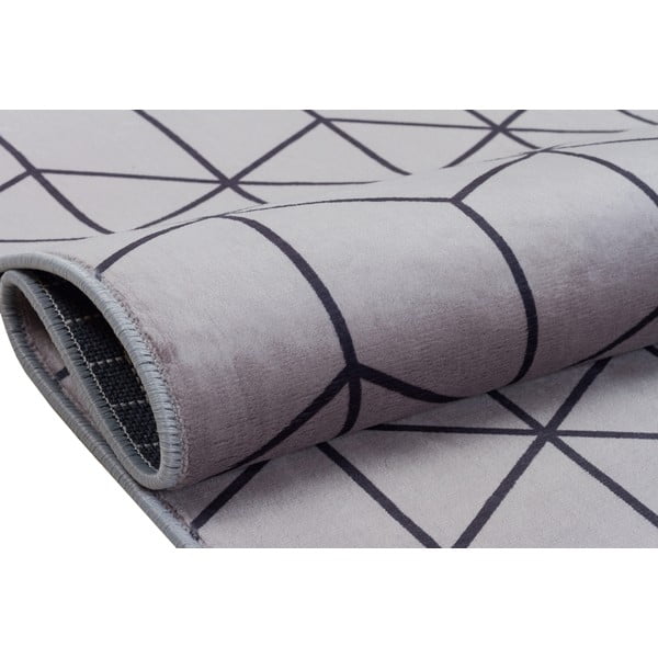 Tappeto lavabile grigio 160x100 cm - Vitaus-image-3