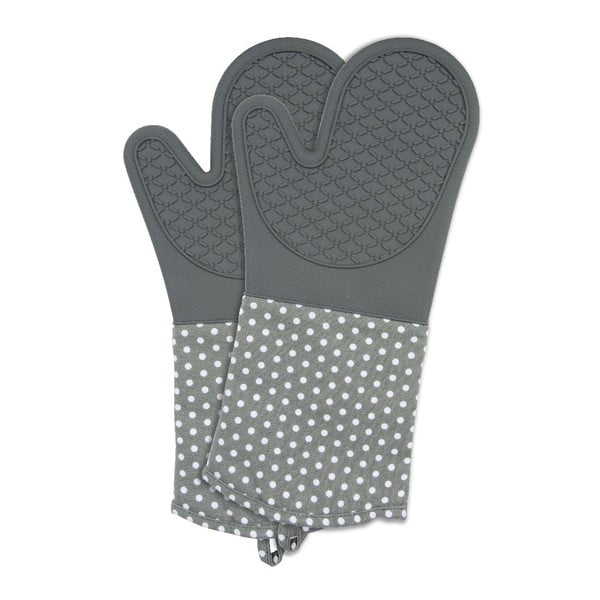 Set di 2 guanti da forno in silicone grigio Forno - Wenko