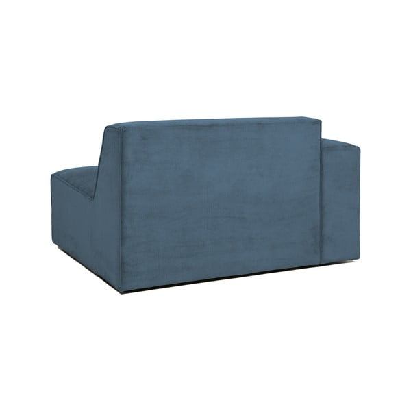 Divano componibile blu (con penisola a sinistra) con rivestimento in velluto a coste Sting – Scandic-image-2