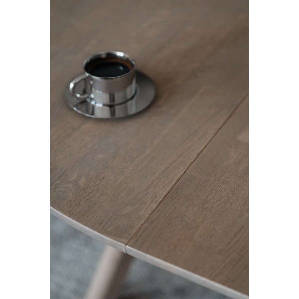 Tavolo da pranzo rotondo in rovere massiccio allungabile ø 140 cm Clapperton – Rowico-image-4
