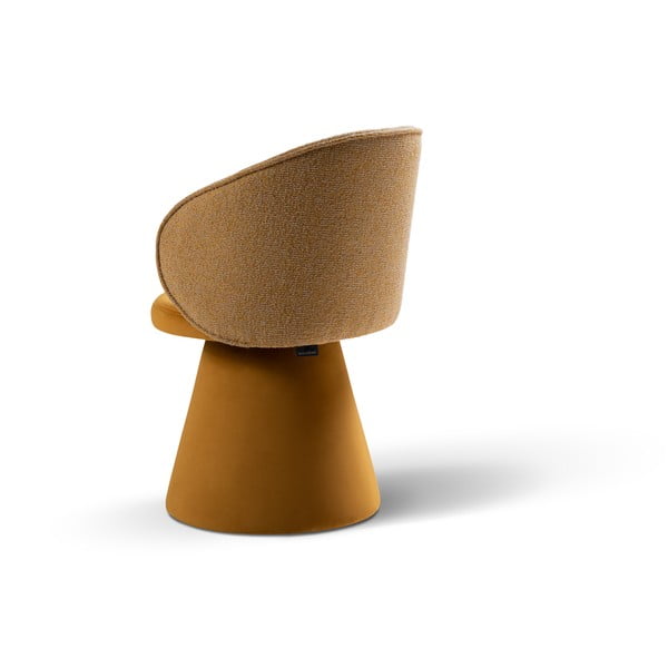 Poltrona color senape con rivestimento in velluto Inez – Micadoni -image-4