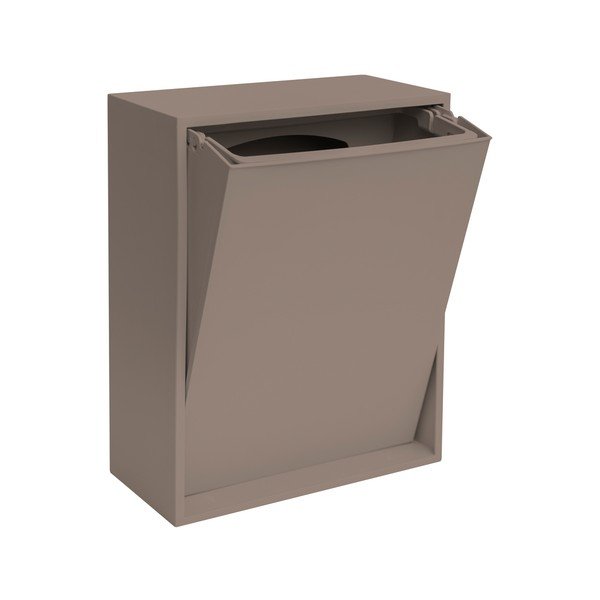 Cestino per la spazzatura marrone chiaro in plastica riciclata per raccolta differenziata/da parete Recycling Box – ReCollector