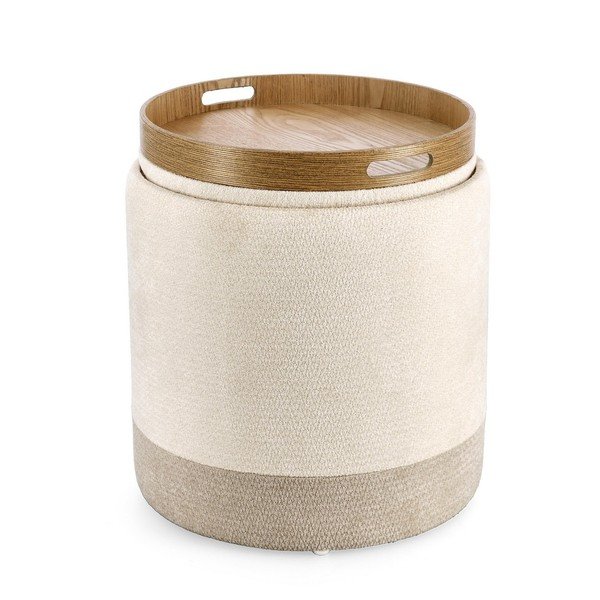 Poggiapiedi beige Deva – Bizzotto-image-2