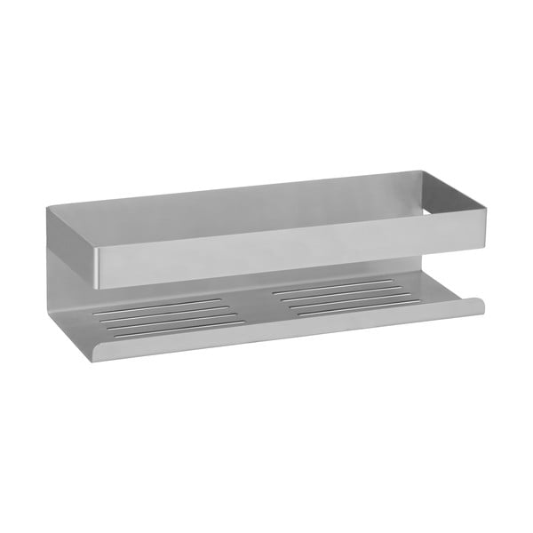 Mensola da bagno color argento opaco adesiva in acciaio inox Genova Matt - Wenko-image-2