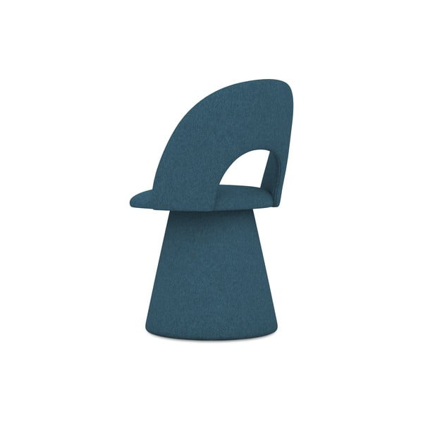 Sedia da pranzo blu in imbottito Kalo – Makamii-image-4