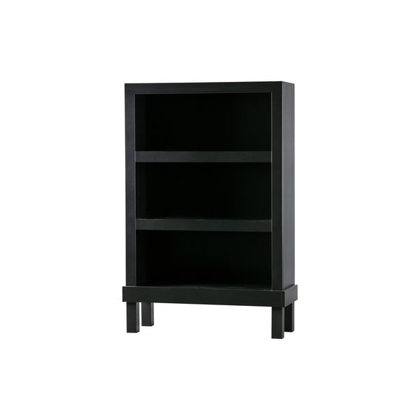 Libreria nera in pino massiccio 107x160x39 cm Bonk – WOOOD-image-3