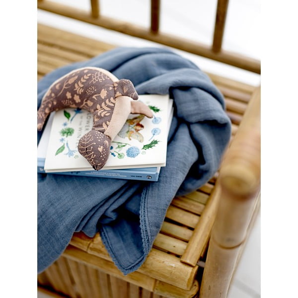 Coperta per neonati in cotone blu scuro 100x80 cm Muslin - Bloomingville Mini-image-2