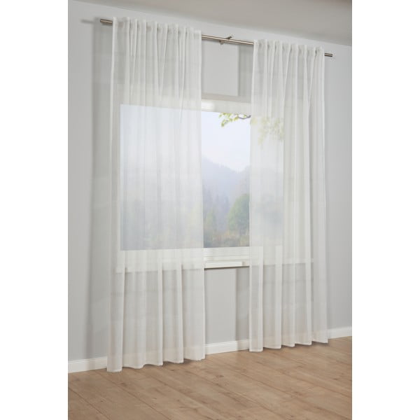 Tenda bianca 245x140 cm Etamine - Gardinia-image-1