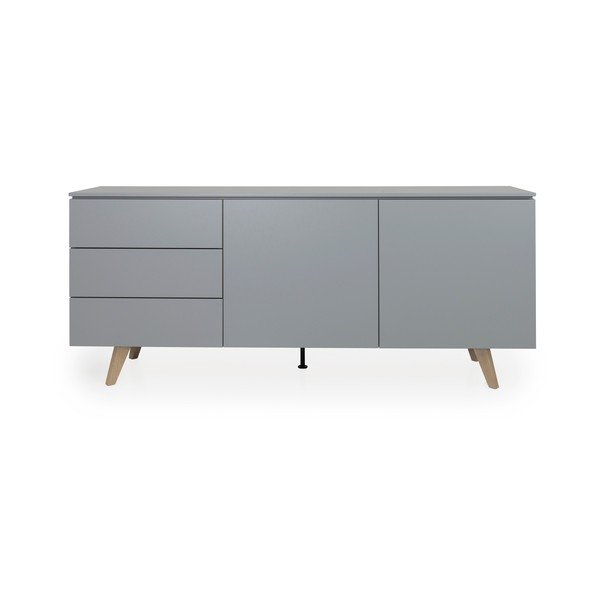 Cassettiera grigia , larghezza 180 cm Plain - Tenzo