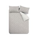 Set copripiumino e federa grigio in flanella per letto matrimoniale e per letto esteso 230x220 cm Grace Floral Leaf – Catherine Lansfield