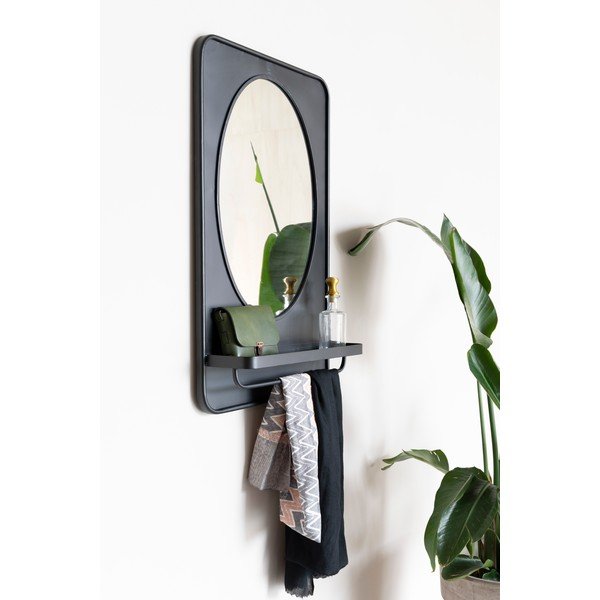Specchio da parete con mensola 50x80 cm Pascal - White Label-image-3