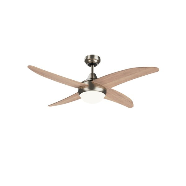 Plafoniera con timer e ventilatore in colore naturale chiaro ø 13 cm Achilia - SULION