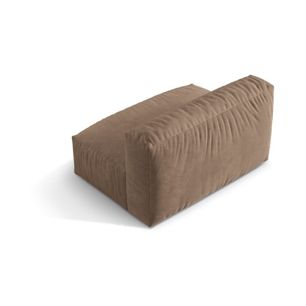 Parte divano componibile marrone chiaro (solo con parte centrale) con rivestimento in velluto Martina – Micadoni -image-2