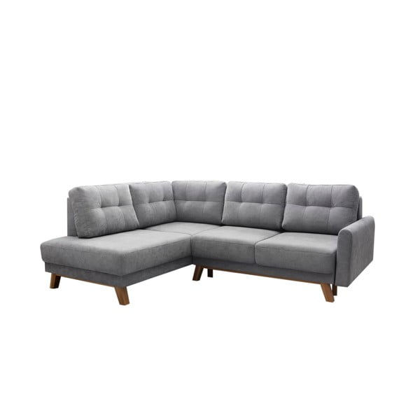 Divano letto grigio Balio, angolo sinistro, 244 cm - Bobochic Paris