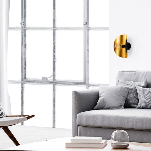 Lampada da parete nera/dorata Sivani – Opviq lights-image-4