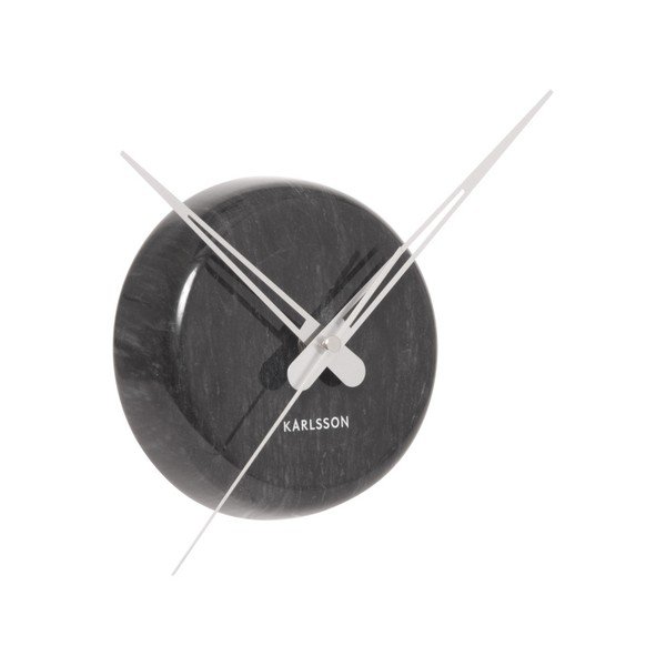Černé hodiny Present Time Marble Dot-image-1