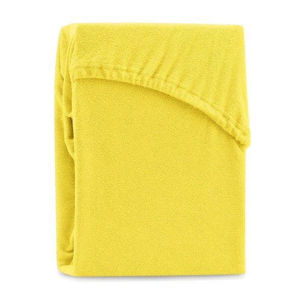 Lenzuolo con angoli giallo scuro ad alto contenuto di cotone , 120/140 x 200 cm Ruby - AmeliaHome-image-2