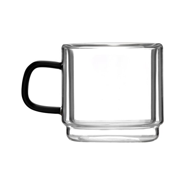 Set di 2 tazze da espresso in vetro da 80 ml Carbon - Vialli Design-image-3