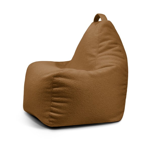 Puof a sacco marrone con rivestimento in bouclé Play Amuse – SLOWDOWN