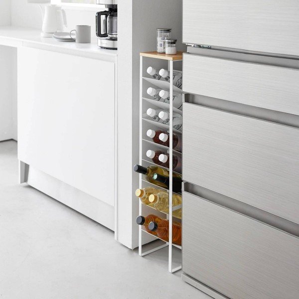 Portabottiglie bianco in metallo numero di bottiglie 16 20x88,5x19 cm Tower – YAMAZAKI-image-3