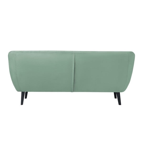 Divano a due posti Toscane verde menta, gambe nere - Mazzini Sofas-image-3