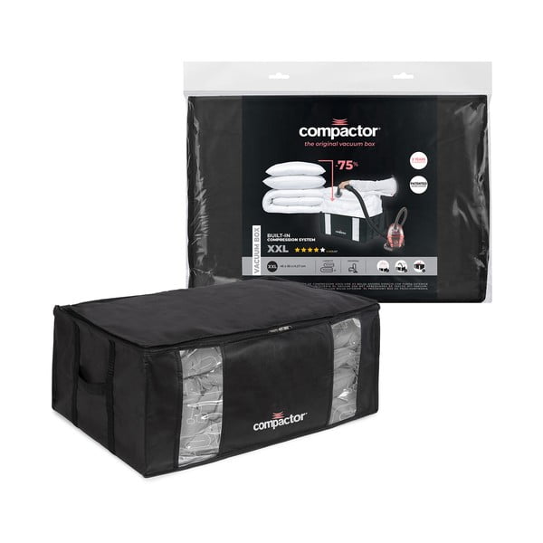 Scatola di stoccaggio nera con imballaggio sottovuoto Black Edition, volume 210 l - Compactor