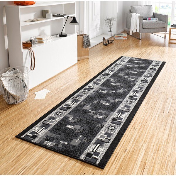 Šedý běhoun Hanse Home Retro, 80 x 400 cm-image-1