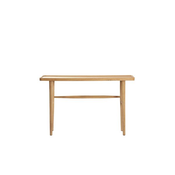 Tavolo consolle di colore naturale in mango massiccio 30x120 cm Qiano – Light & Living-image-1