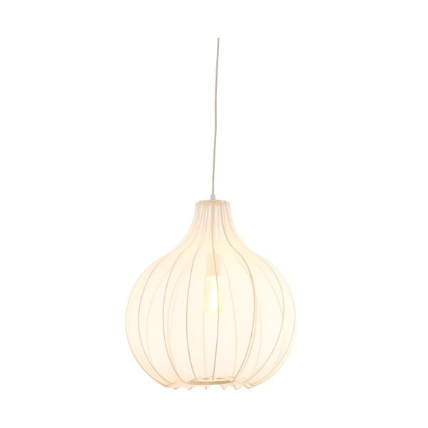 Lampadario beige con paralume in tessuto ø 50 cm Elati - Light & Living