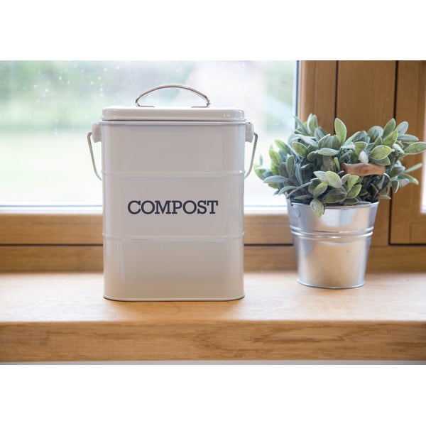 Contenitore grigio per rifiuti compostabili 3 l Living Nostalgia - Kitchen Craft-image-1