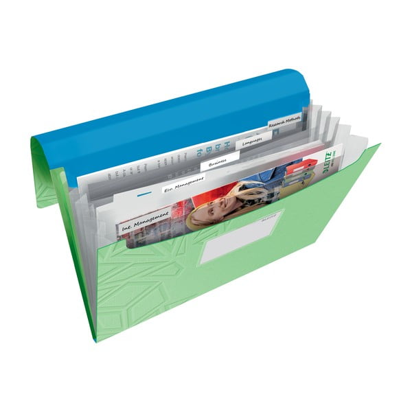 Zelená aktovka s přihrádkami Leitz-image-1