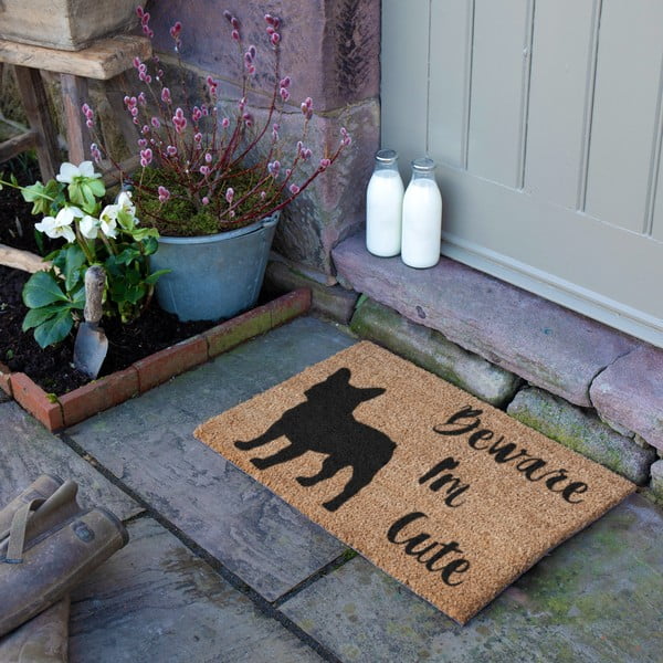 Zerbino in cocco 40x60 cm Beware I'm Cute French Bulldog - Artsy Doormats-image-3