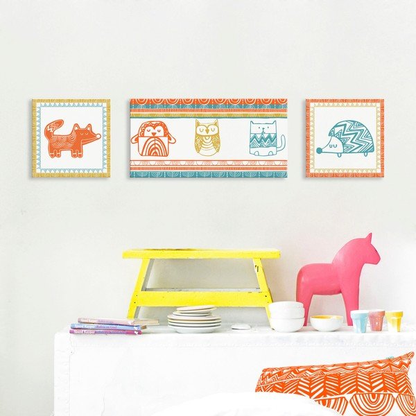 Quadro per bambini 27x27 cm Hedgehog - Moshi Moshi-image-1