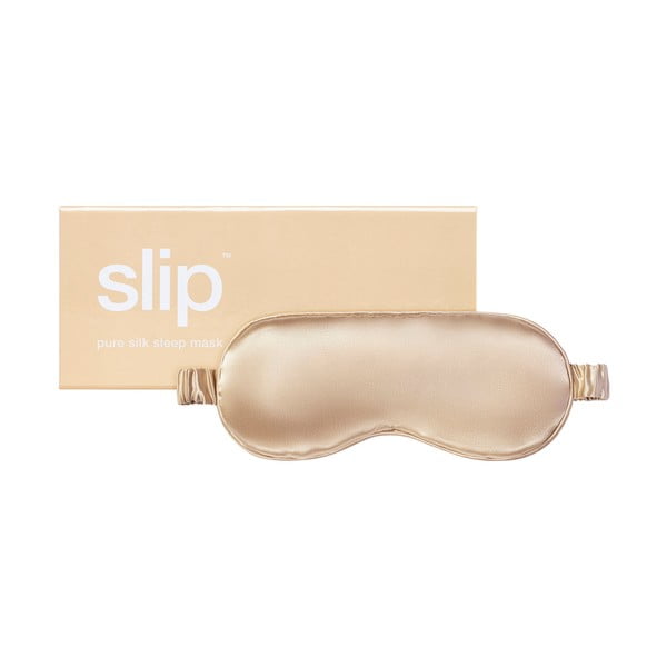 Maschera per dormire marrone chiaro in seta Caramel – slip-image-3