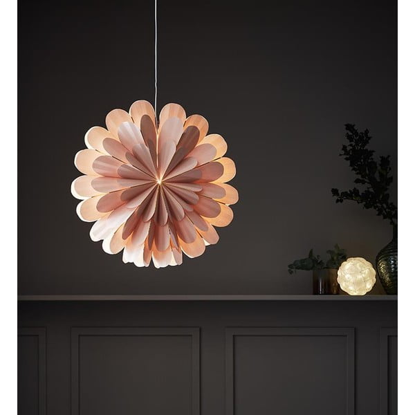 Decorazione luminosa natalizia rosa da appendere Marigold - Markslöjd