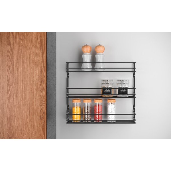 Organizer per spezie da parete in acciaio inox Pepito – Metaltex-image-1